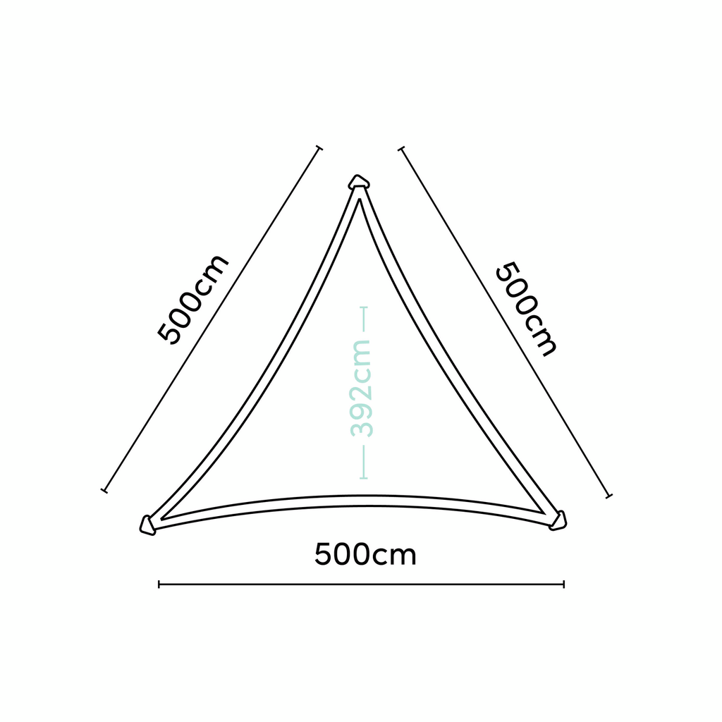 Senčno Jadro Dreamsail 500x500x500cm Siva