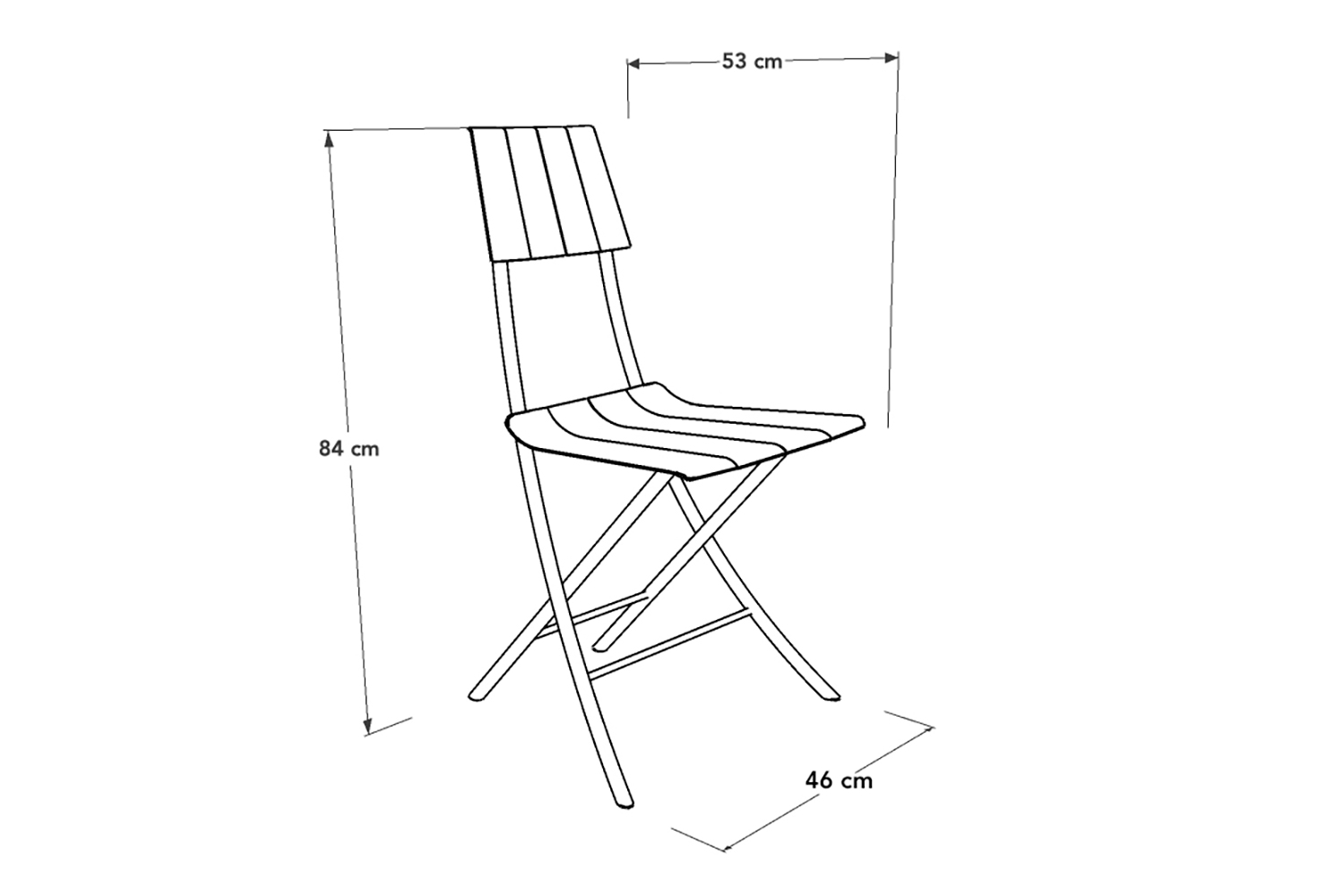 Stol Fleole Folding Pearl Grey