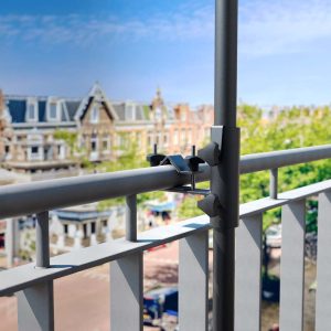 balkonski nosilec senčnika za vodoravno okroglo ograjo