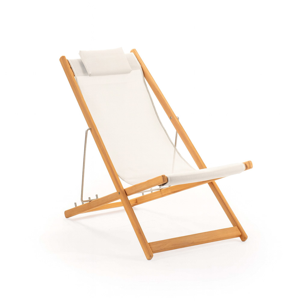 Zložljiv ležalnik Easy White