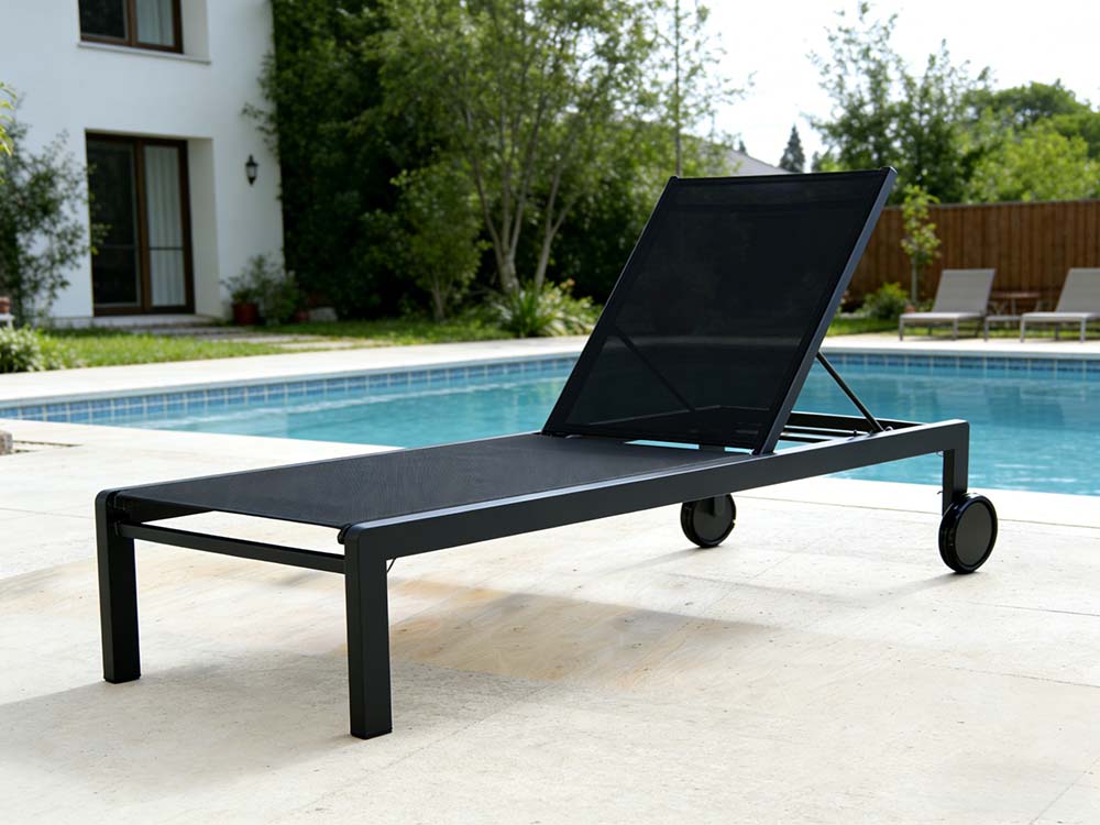 Ležalnik Glis Antracit