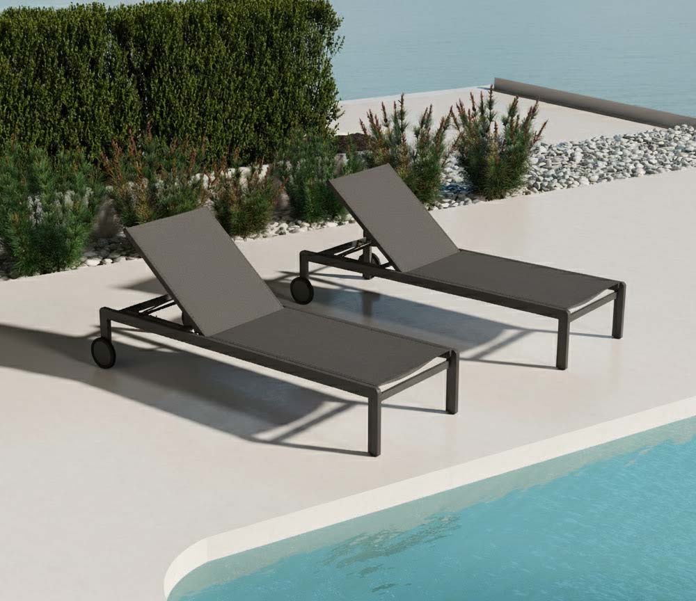 Ležalnik Glis Antracit