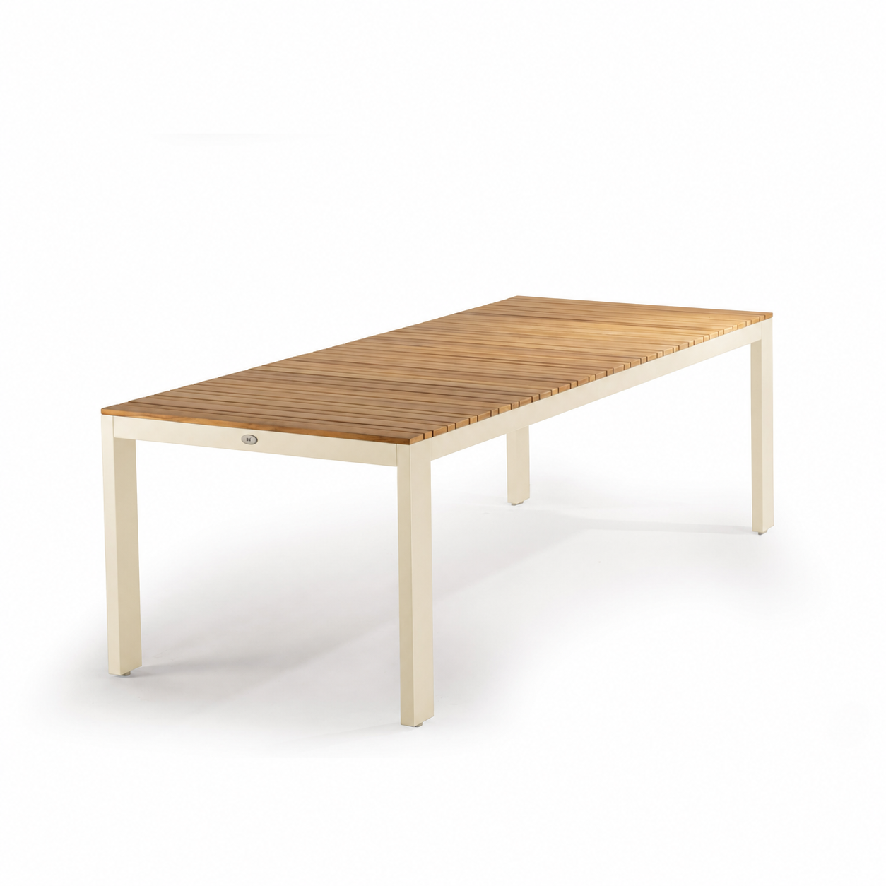 Miza Aspen 220 Teak Top Ivory